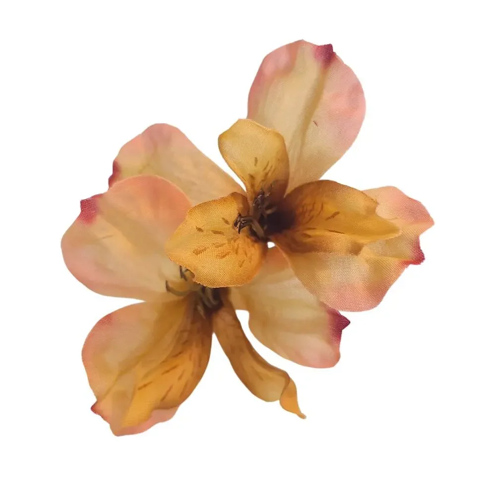 Artificial Silk Flower Stems Beige Purple Floral Craft Wedding Decor Lot of 53
